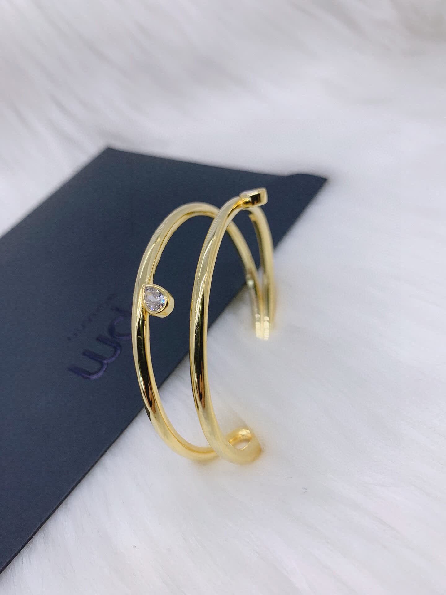 APM Monaco Gold-Tone Crystal Embellished Bracelet
